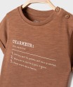 Tee-shirt manches courtes avec inscription bébé garçon